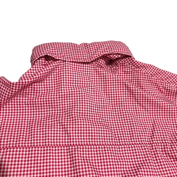 KC Collection Gingham Print Hooded Rain Jacket Pockets Women’s Large - Picture 11 of 16